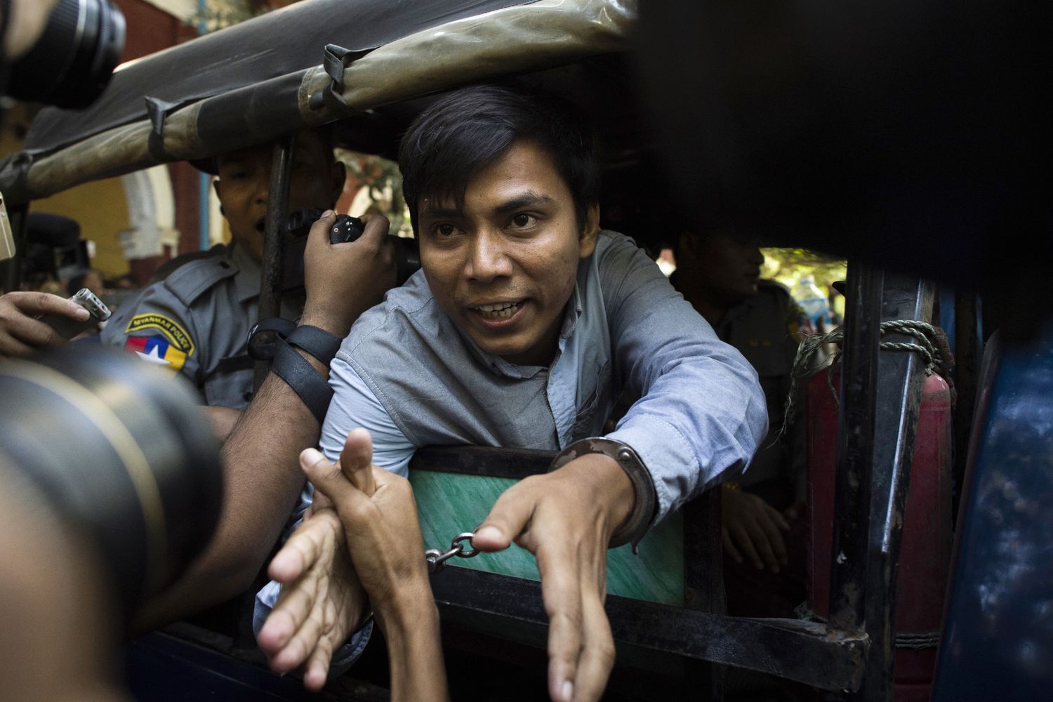 &nbsp;Kyaw Soe Oo, giornalista della Reuters arrestato a settembre in Myanmar mentre stava lavorando su un'inchiesta sul massacro dei musulmani Rohingya&nbsp;