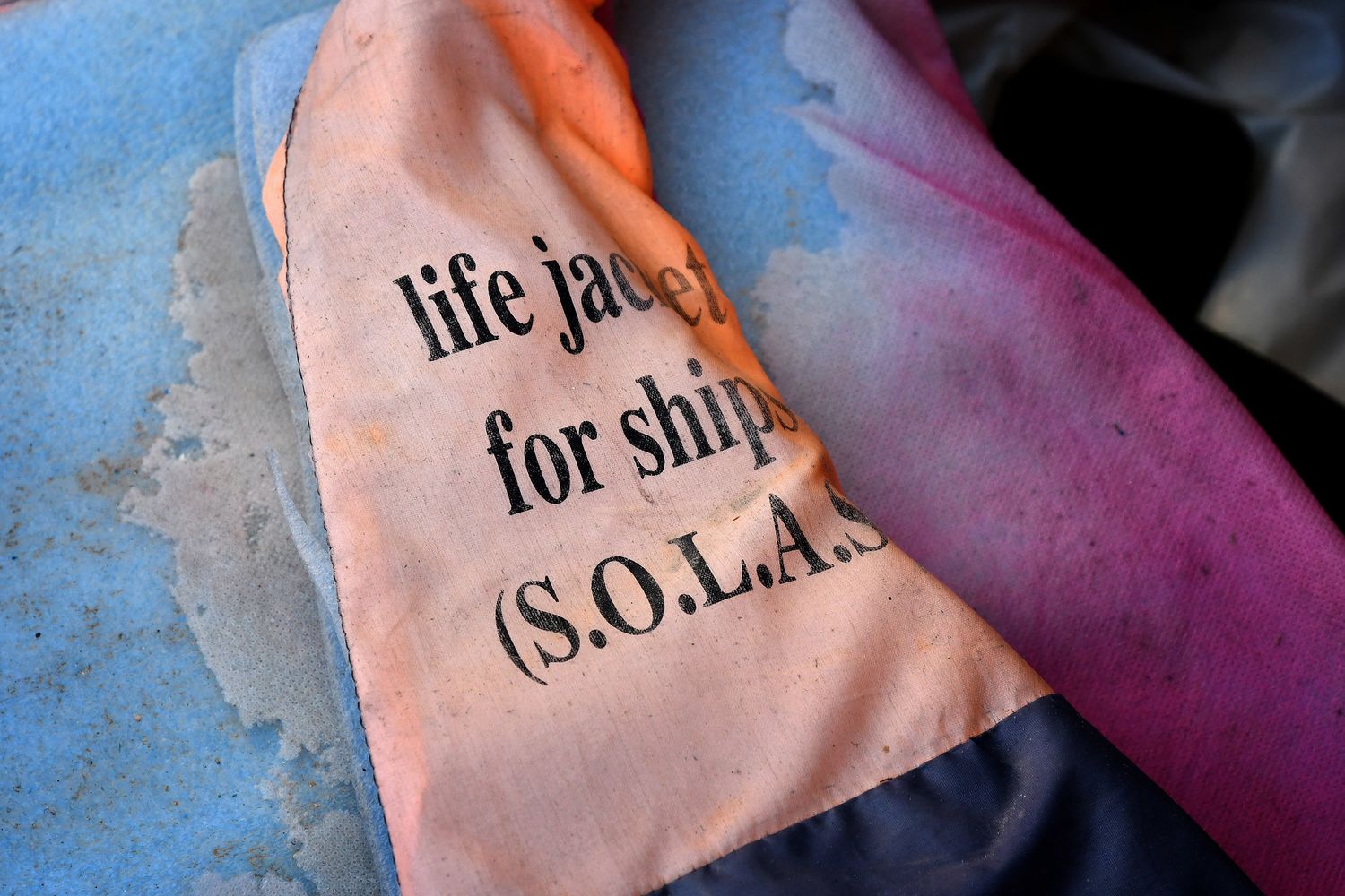 &nbsp;Un giubbotto di salvataggio usato dai migranti e abbandonato a Lampedusa