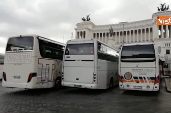 Protesta bus turistici Roma