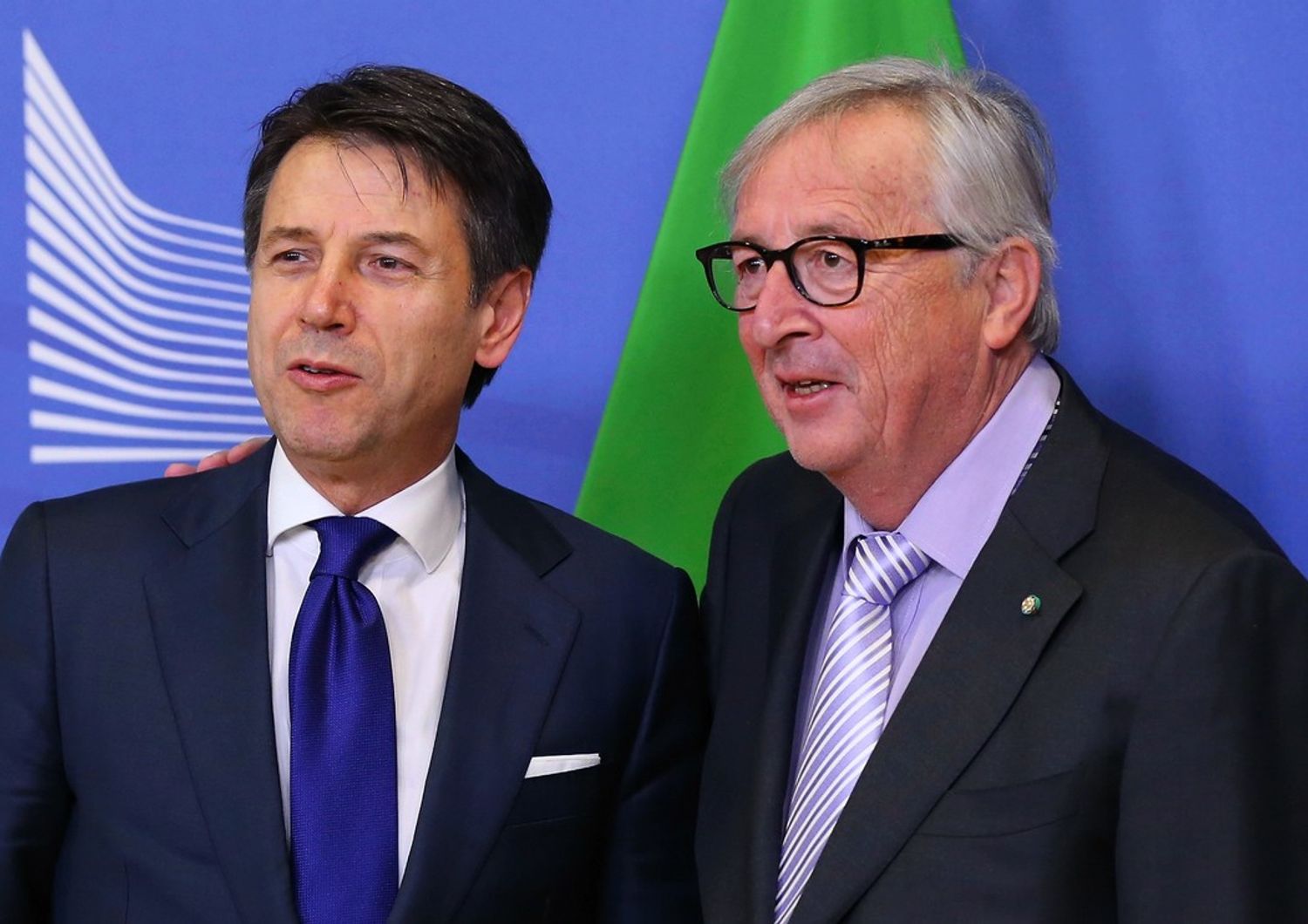 Giuseppe Conte e Jean Claude Juncker