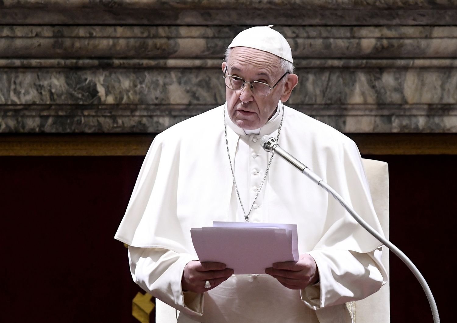 Papa Francesco in Vaticano, 21 dicembre 2018