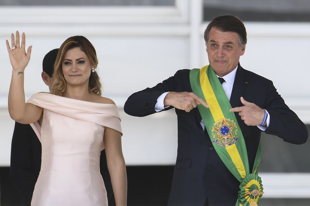 Jair Bolsonaro e la moglie Michelle