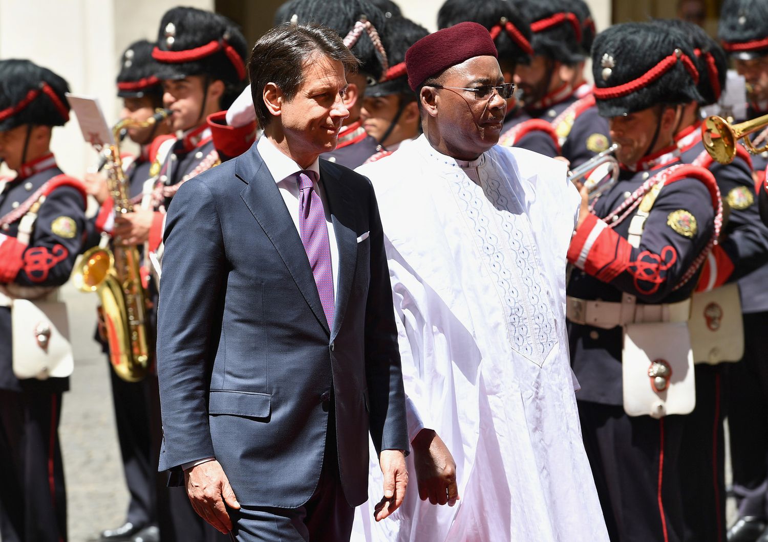&nbsp;Giuseppe Conte e il presidente del Niger&nbsp;Mahamadou Issoufou a Roma