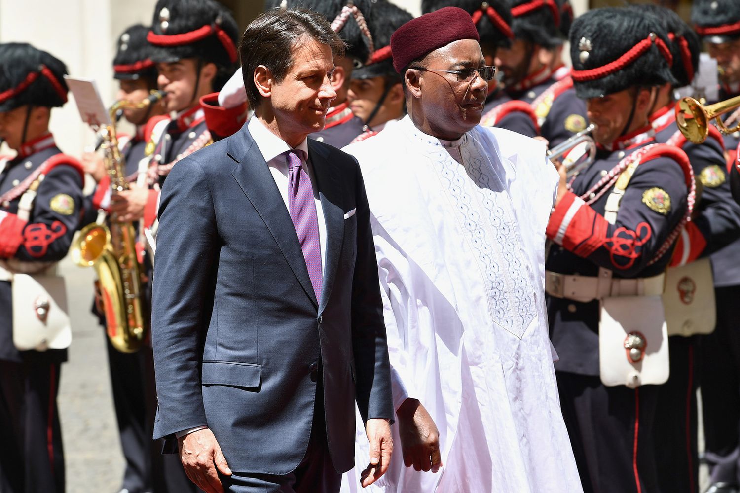 &nbsp;Giuseppe Conte e il presidente del Niger&nbsp;Mahamadou Issoufou a Roma