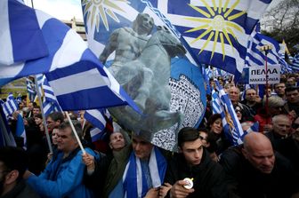 Manifestazione a piazza Syntagma contro l'accordo con la Macedonia