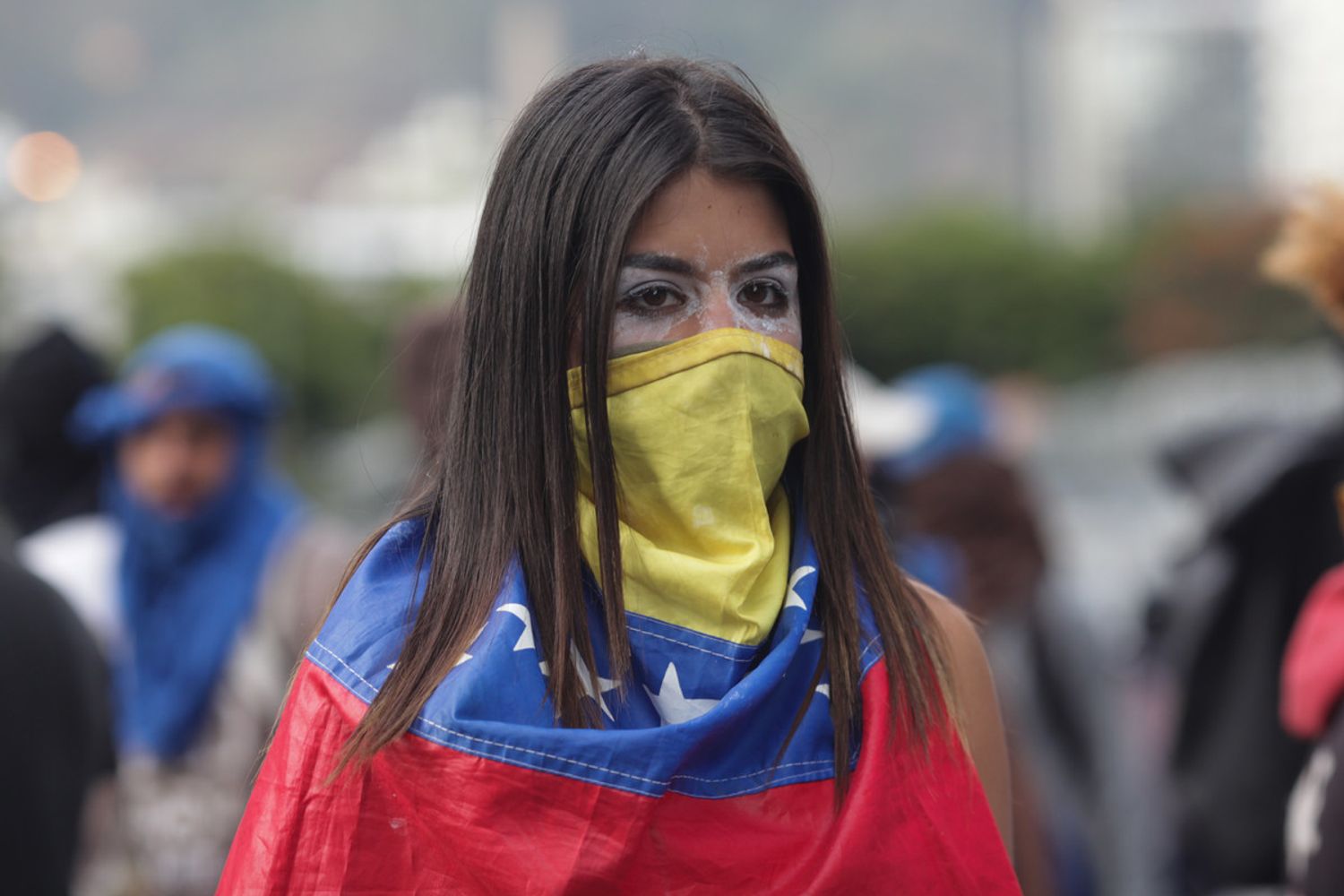 Un momento delle manifestazioni in Venezuela