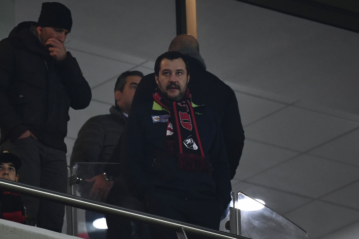 Salvini allo stadio per Milan-Olympiakos