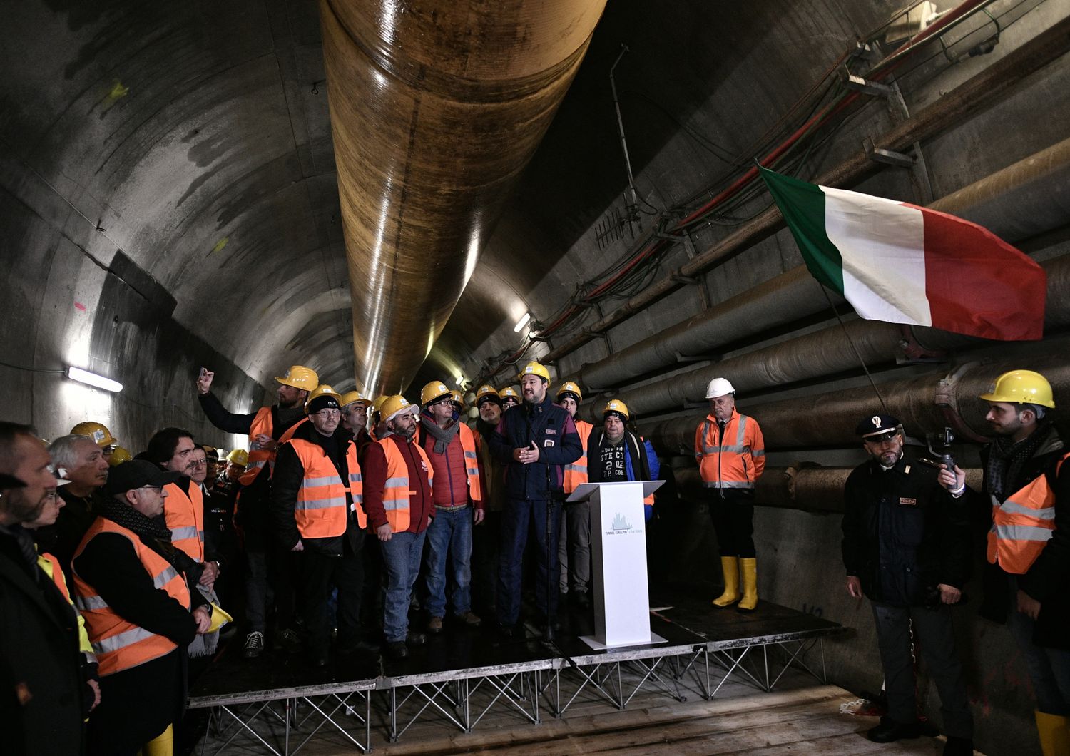 &nbsp;Matteo Salvini in visita al cantiere della TAV