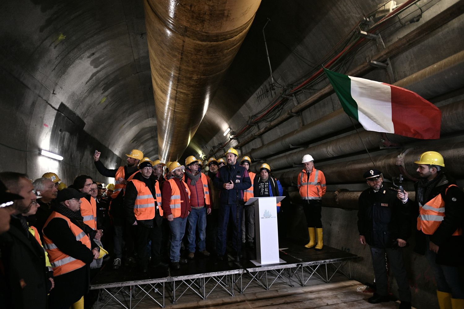 &nbsp;Matteo Salvini in visita al cantiere della TAV
