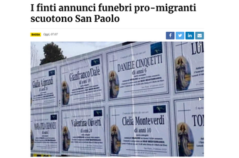 I manifesti choc a San Paolo nel bresciano sul sito del Giornale di Brescia