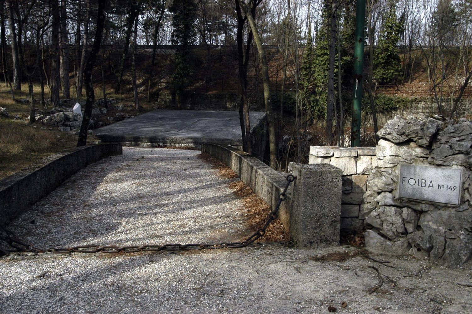 Foiba di Opicina . &Egrave; monumento nazionale simbolo della tragedia delle foibe.