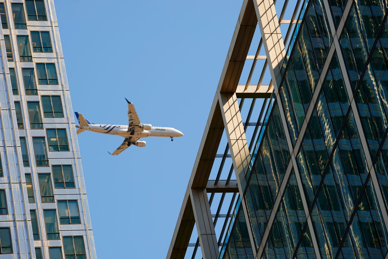 Un aereomobile della vecchia Alitalia