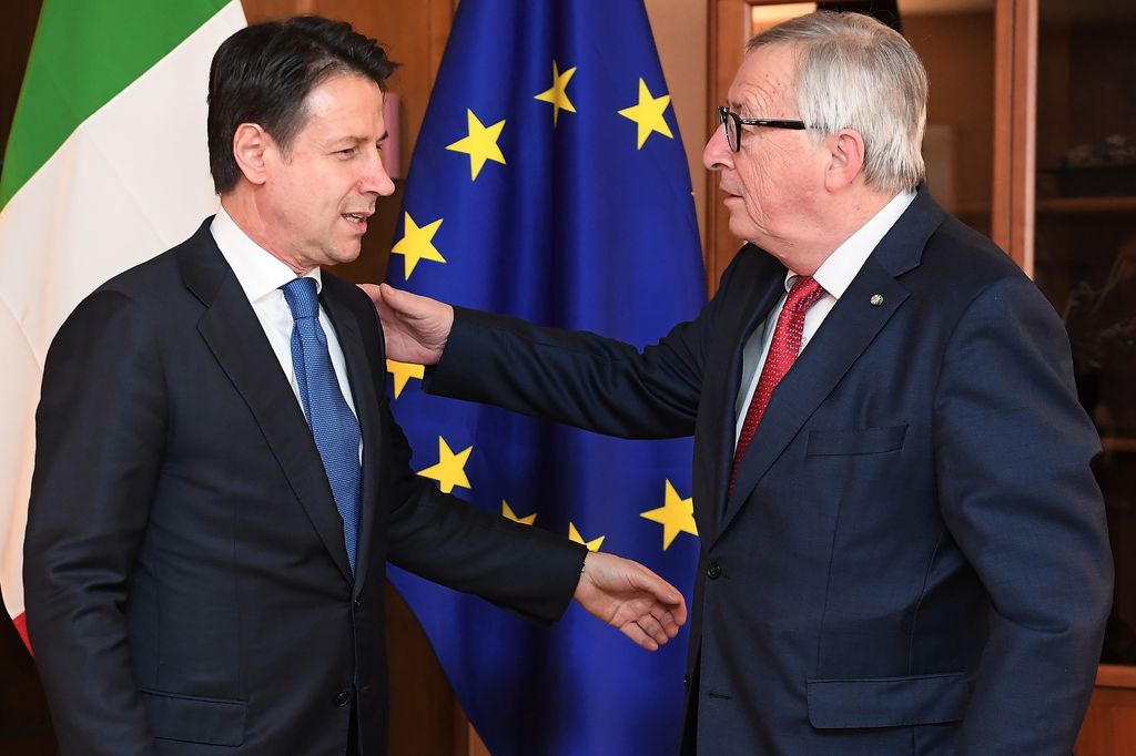 Giuseppe Conte e Jean Claude Juncker&nbsp;
