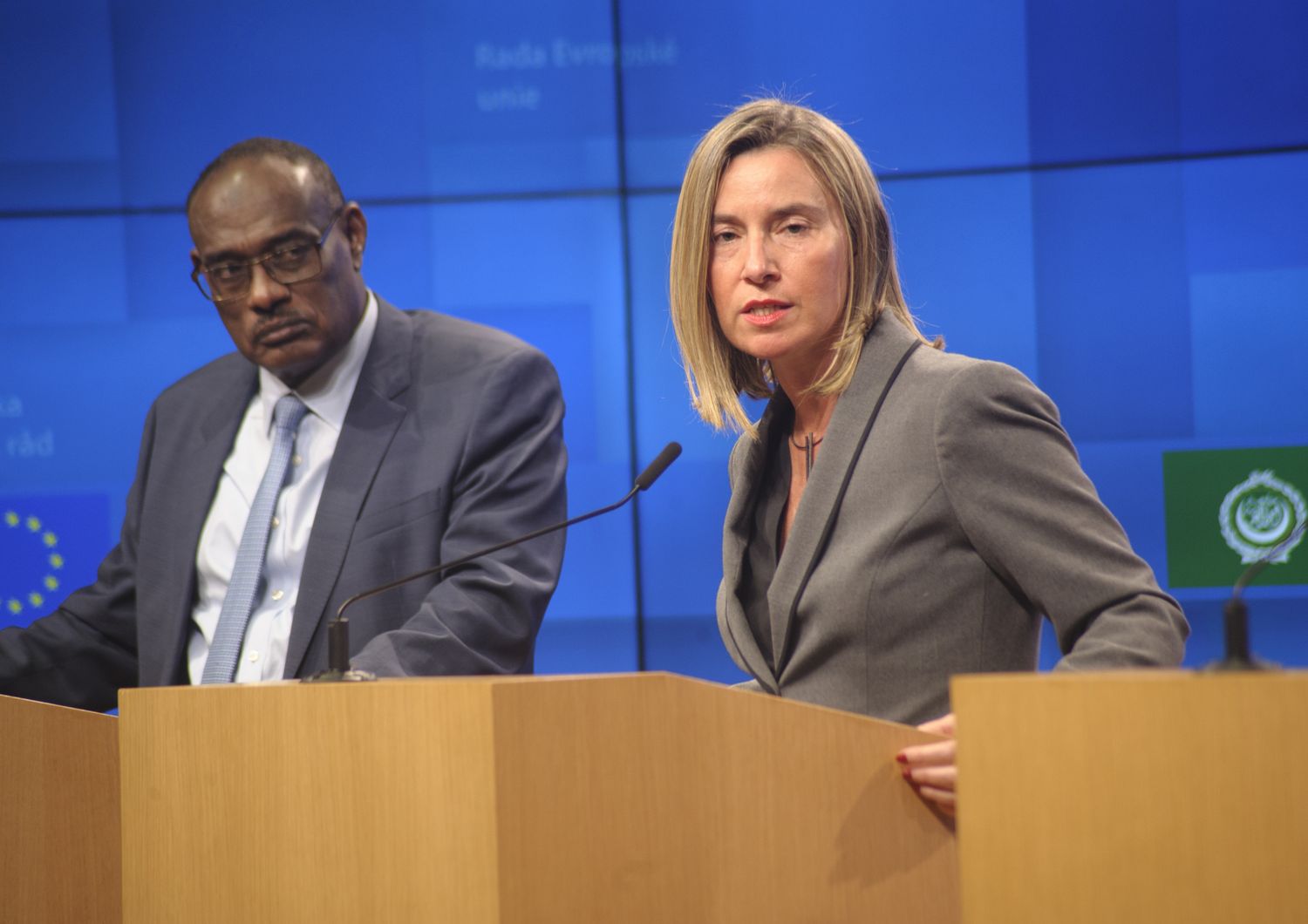 Mohamed Ahmed AL Dirdeiry, ministro degli Esteri del Sudan e Federica Mogherini