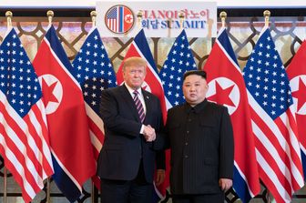 Donald Trump e il leader della Corea del Nord Kim Jong Un