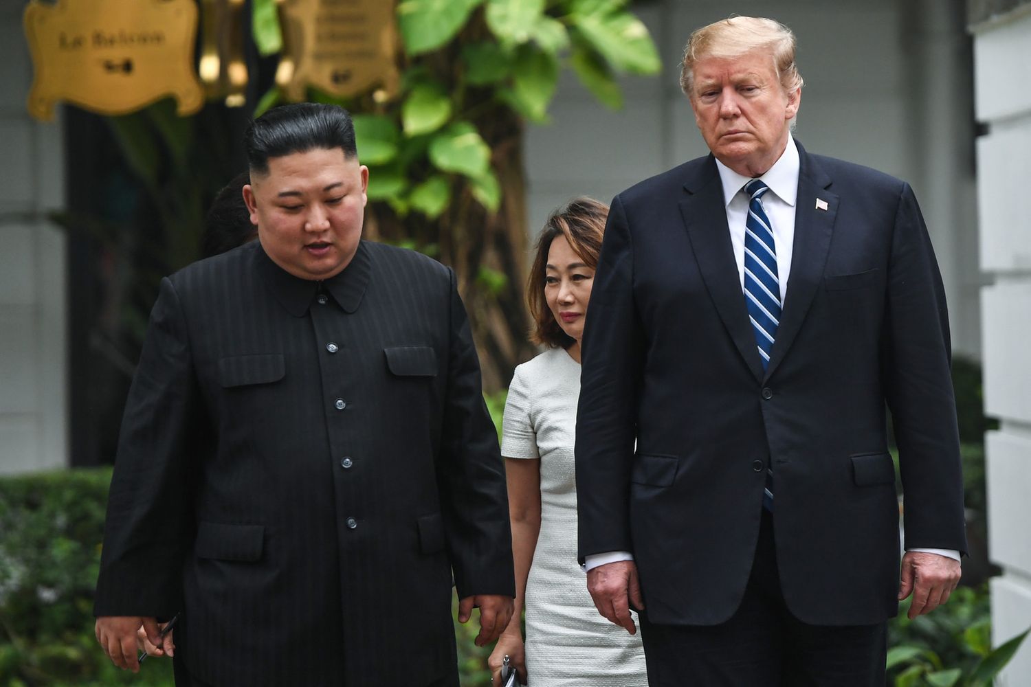 Kim Jong-un e Donald Trump dopo il vertice di Hanoi
