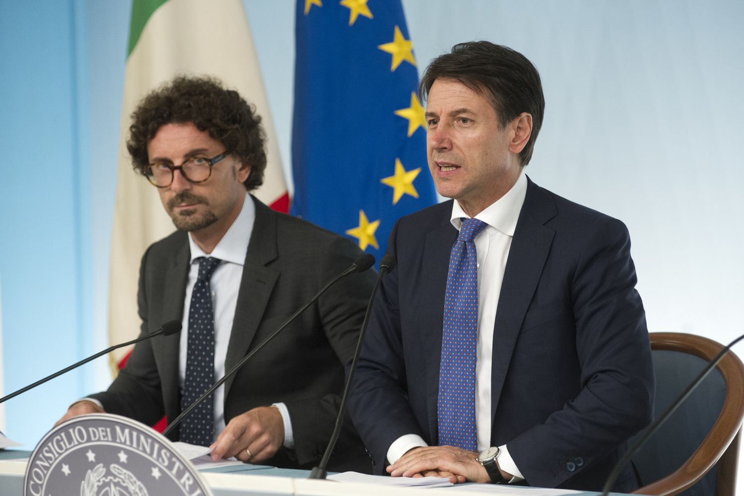 Danilo Toninelli e Giuseppe Conte&nbsp;