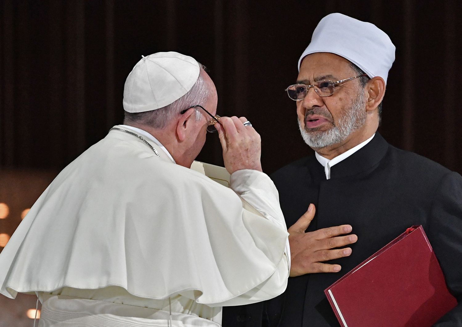 Papa Francesco e&nbsp;Sheikh Ahmed al-Tayeb