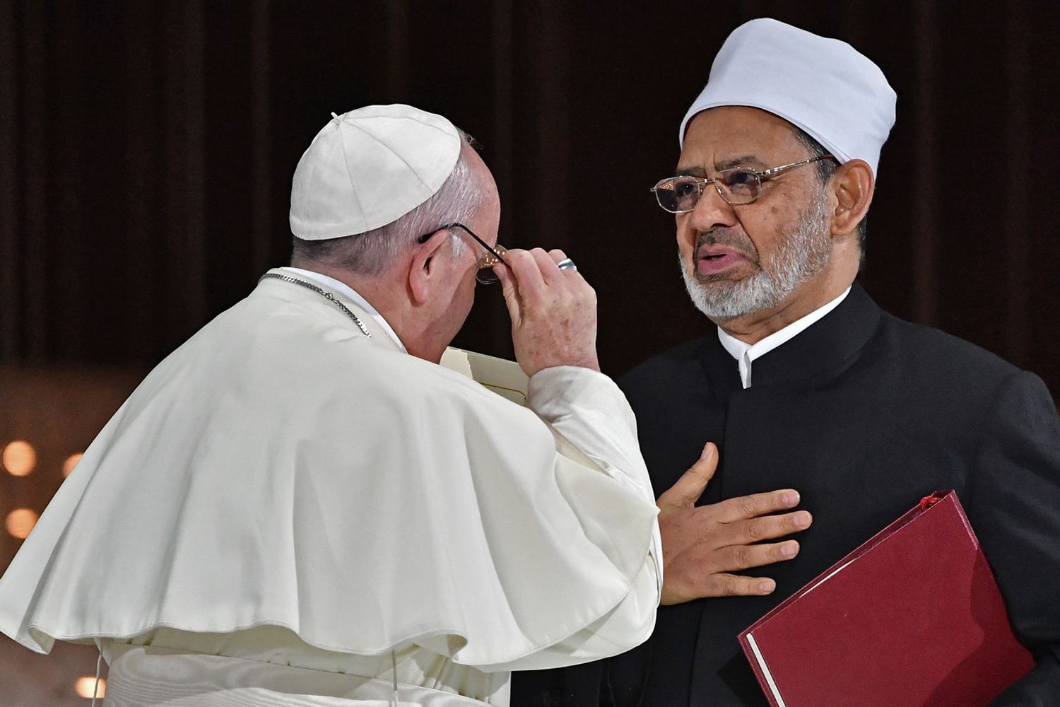 Papa Francesco e&nbsp;Sheikh Ahmed al-Tayeb