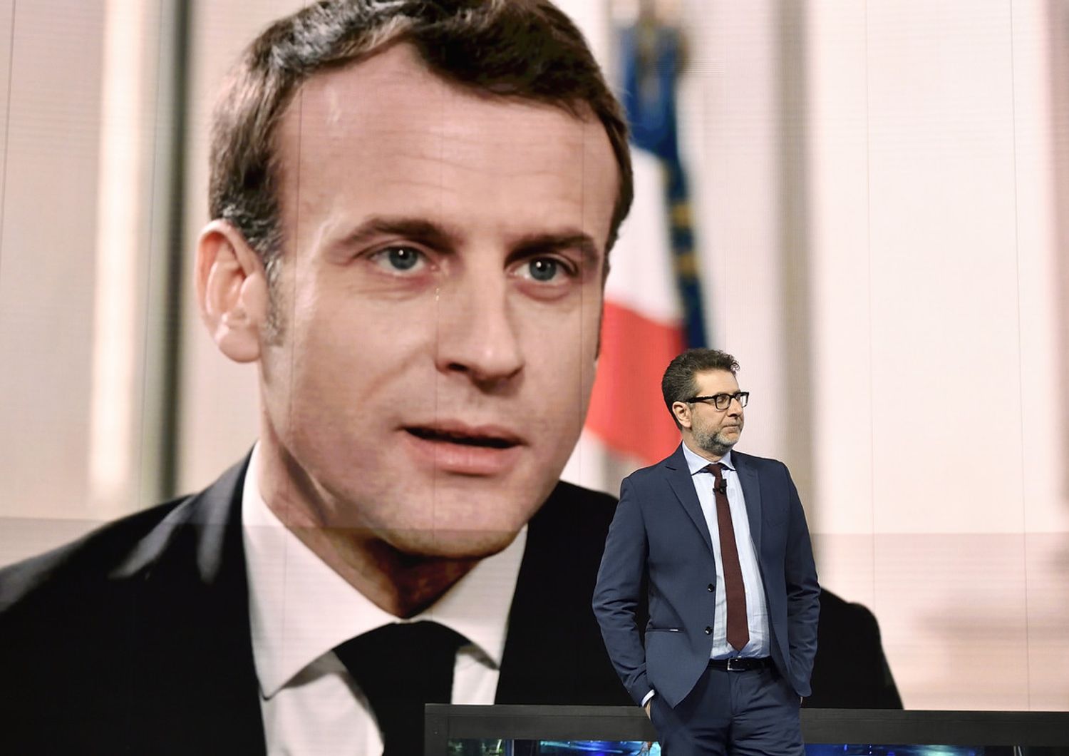Emmanuel Macron intervistato da Fabio Fazio a Che tempo che fa&nbsp;