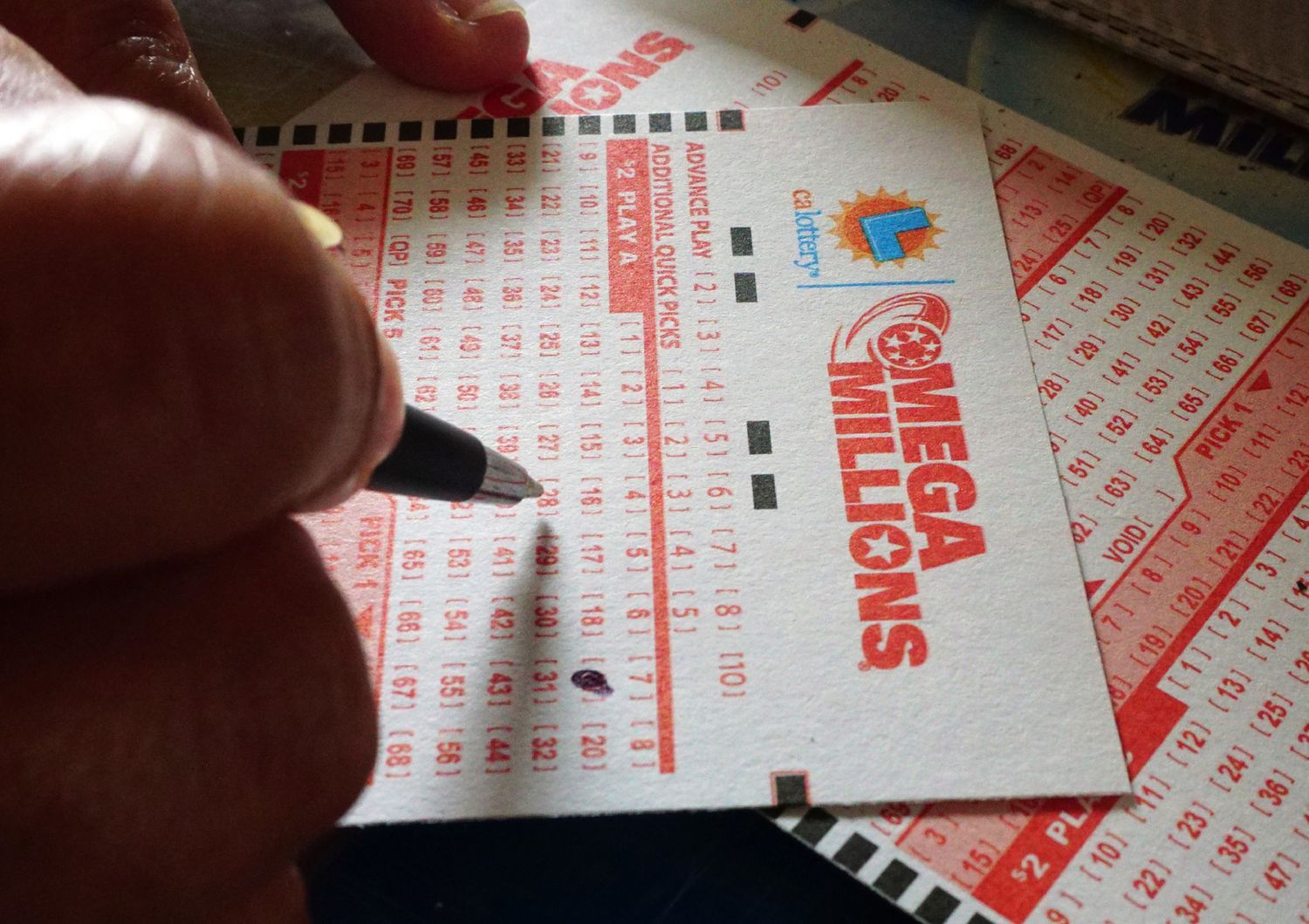 Una giocata della lotteria Mega Millions