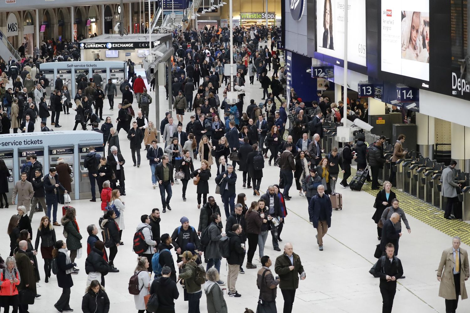 La stazione di Waterloo a Londra