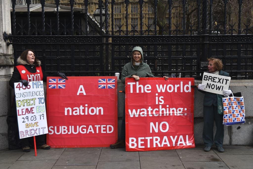Manifestazioni in strada contro lo stallo politico sulla Brexit, Londra