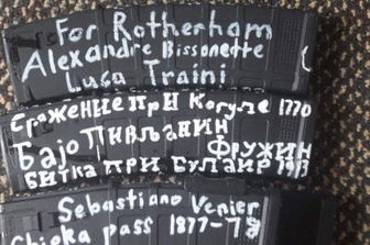 I nomi scritti sui caricatori usati per la strage in Nuova Zelanda