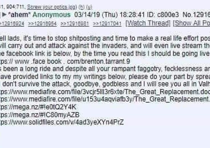 tarrant nuova zelanda&nbsp;8chan