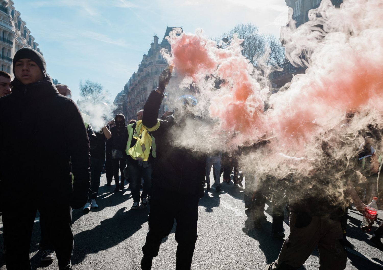 &nbsp;Parigi, scontri polizia-gilet gialli (Karine Pierre, Hans Lucas/AFP)
