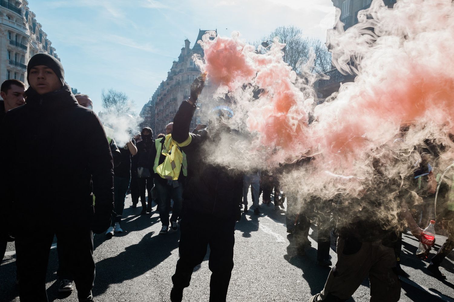 &nbsp;Parigi, scontri polizia-gilet gialli (Karine Pierre, Hans Lucas/AFP)