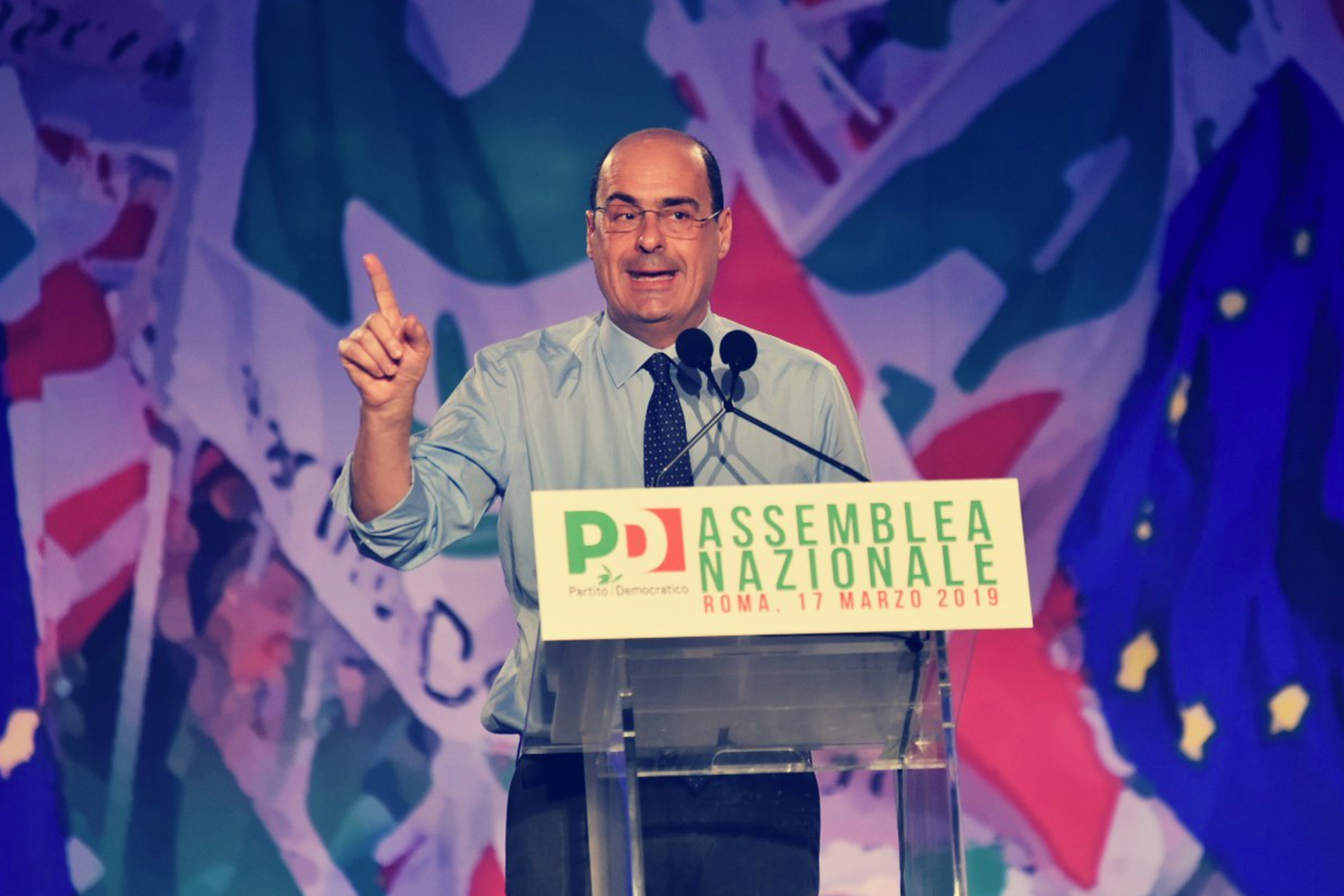Nicola Zingaretti all'Assemblea Pd