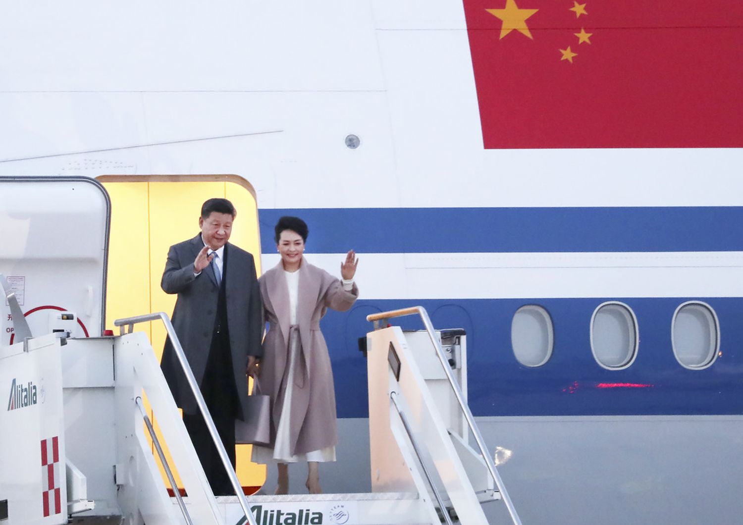 L'arrivo di Xi Jinping a Roma
