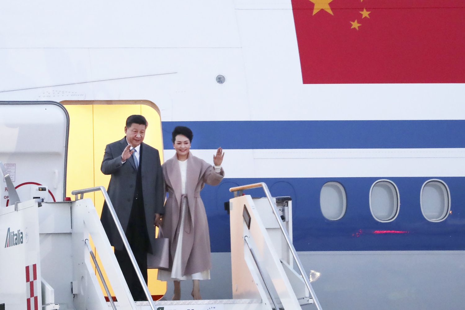 L'arrivo di Xi Jinping a Roma