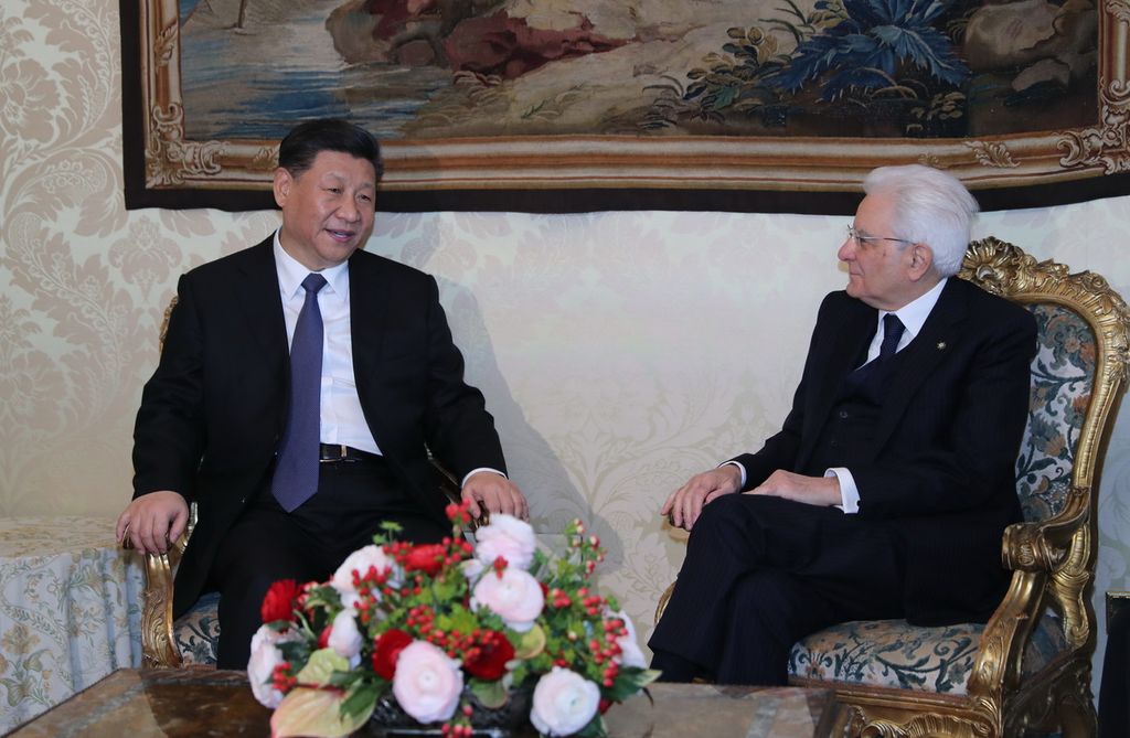 Xi Jinping e Mattarella
