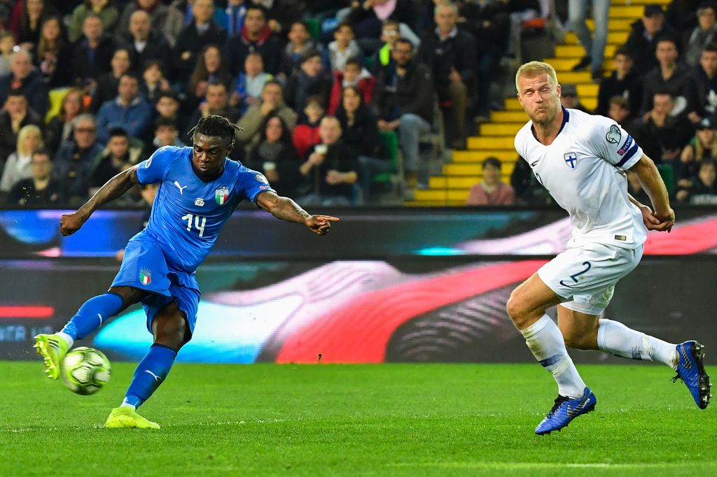 &nbsp;Calcio: Moises Kean all'esordio con la Finlandia con la maglia azzurra (Andreas Solaro/AFP)