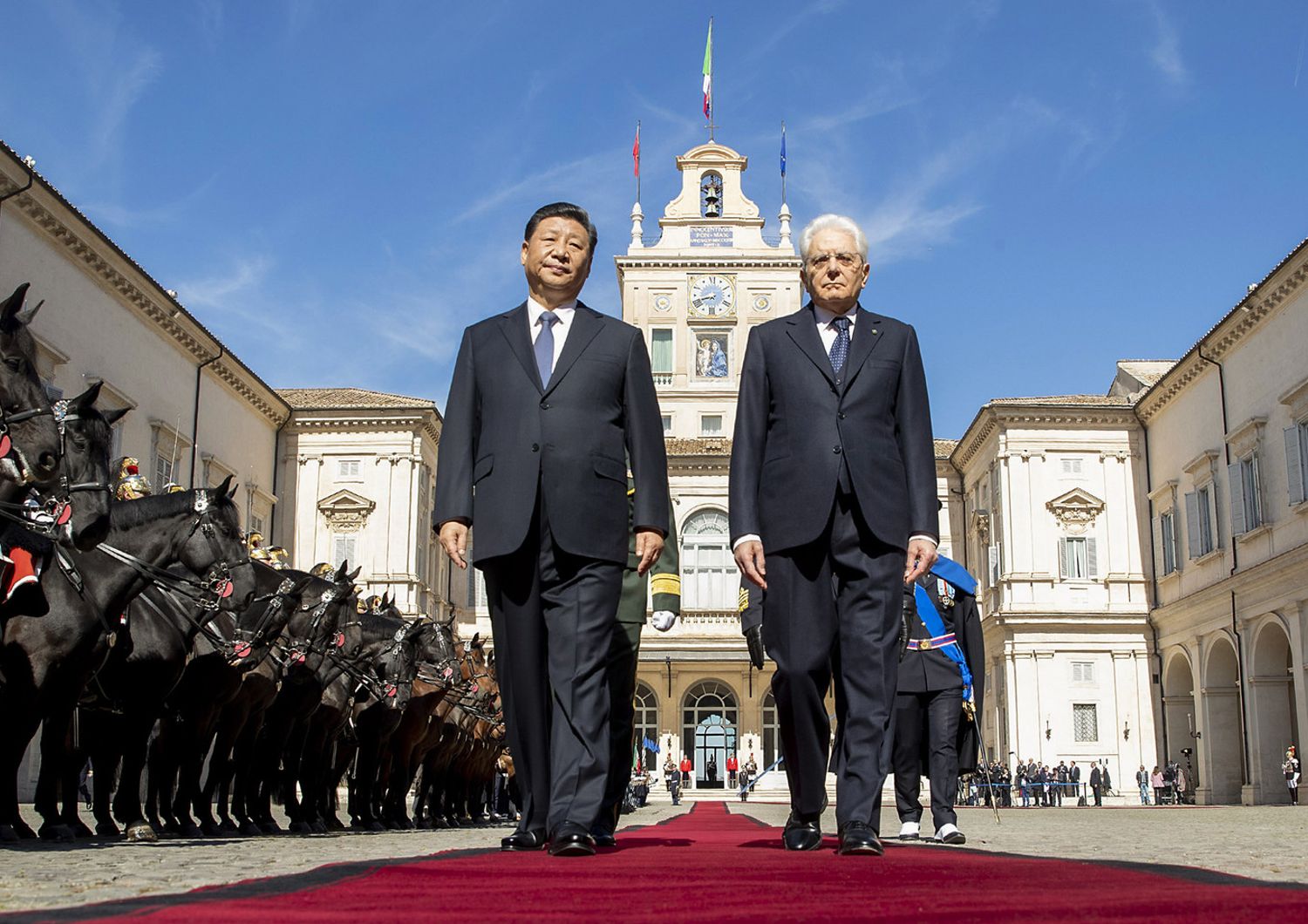Xi Jinping e Sergio Mattarella