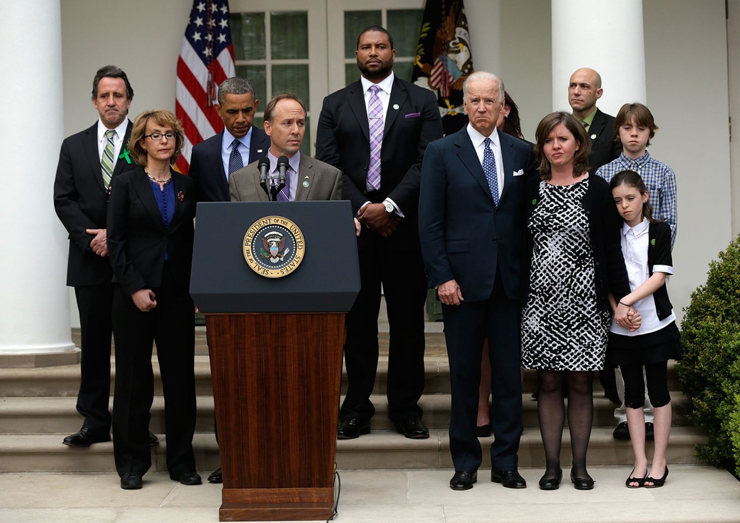 Jeremy Richman a un evento contro la diffusione delle armi con l'allora presidente Barack Obama