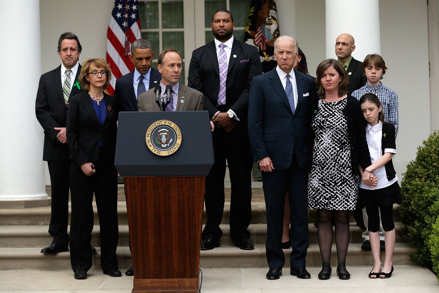 Jeremy Richman a un evento contro la diffusione delle armi con l'allora presidente Barack Obama