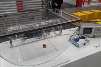 Il modello del convertitore Iswec (le dimensioni reali sono: lunghezza 10 m, larghezza 5 m, altezza 2,9 m)