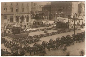 Piazza Venezia a Roma nel 1919