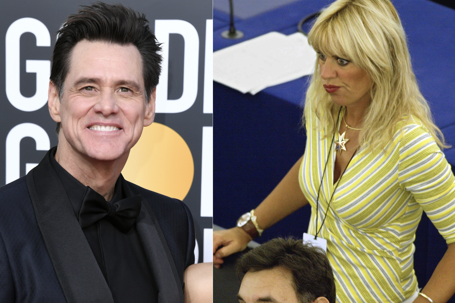 Jim Carrey e Alessandra Mussolini