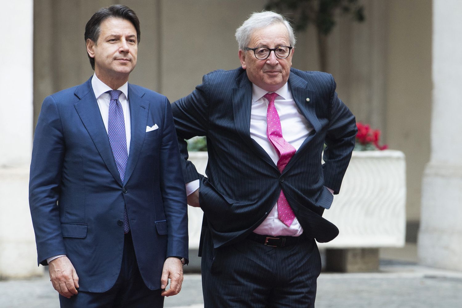 Giuseppe Conte e Jean-Claude Juncker