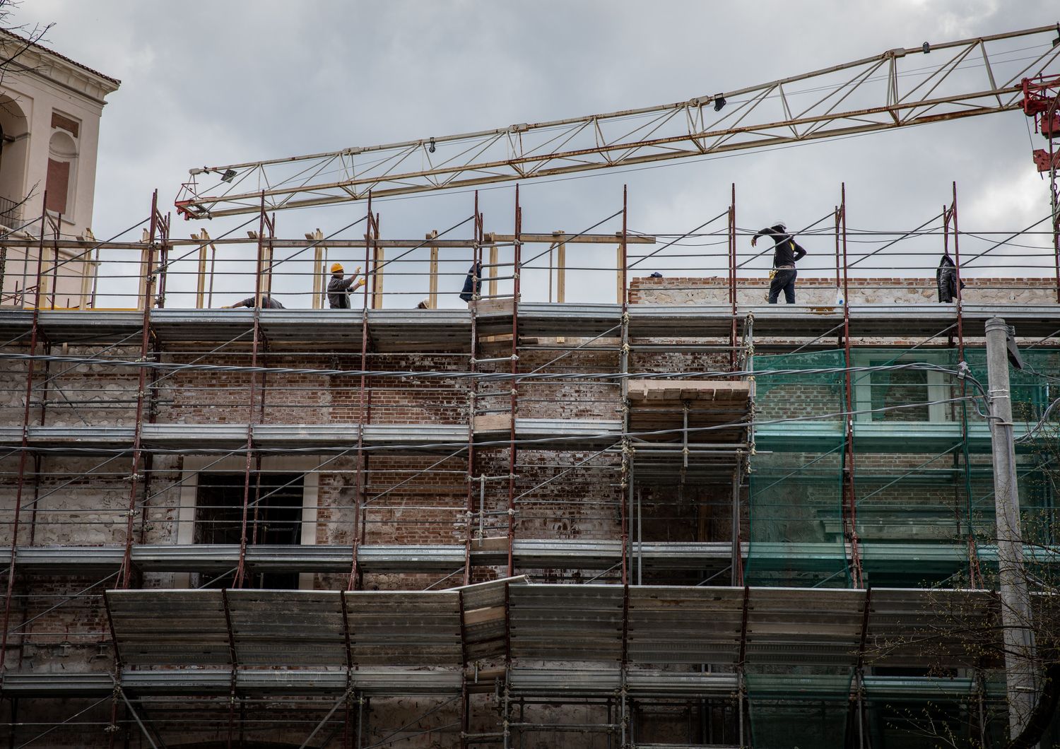 Un cantiere edile a L'Aquila