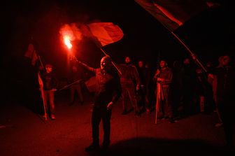 La manifestazione a Torre Maura contro l'accoglienza ai Rom