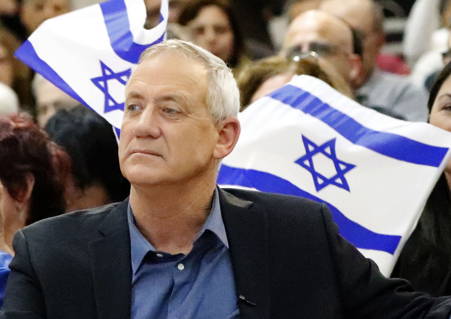 &nbsp;Benny Gantz, generale in congedo e sfidante di Benjamin Netanyahu alle elezioni israeliane del 2019 per il Partito Bianco e Blu (Jack Guez/AFP)