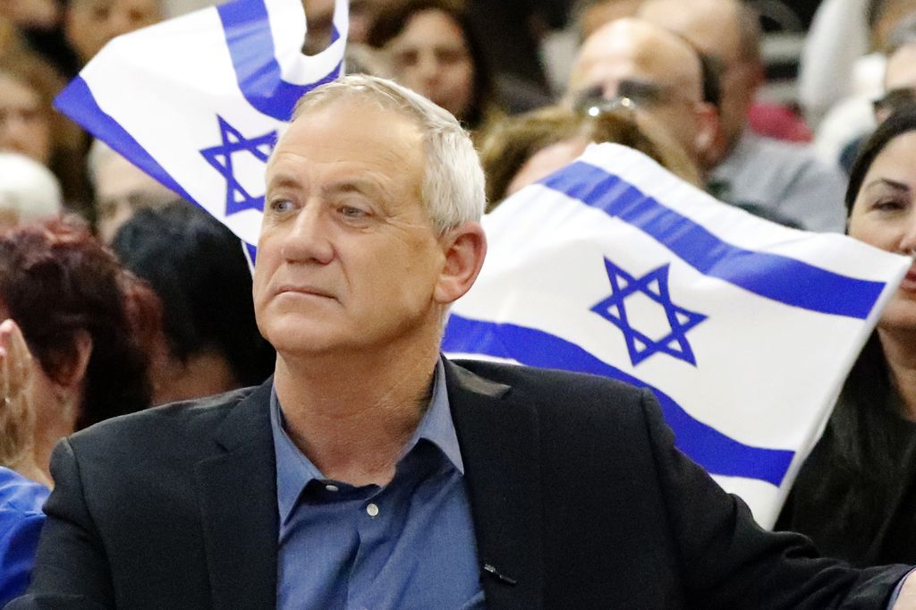 &nbsp;Benny Gantz, generale in congedo e sfidante di Benjamin Netanyahu alle elezioni israeliane del 2019 per il Partito Bianco e Blu (Jack Guez/AFP)