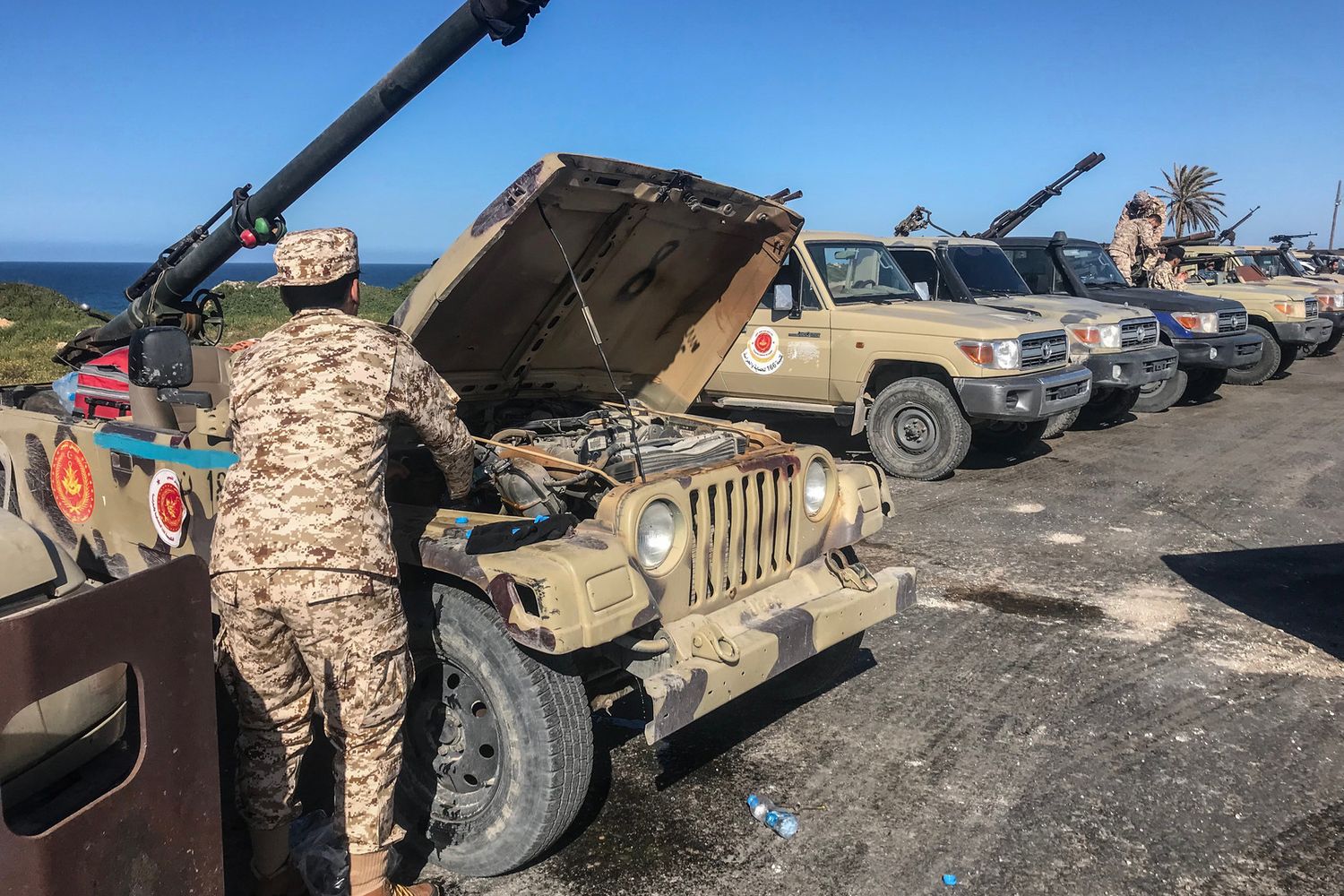 Libia, Tripoli, milizie di al-Serraj (Mahmud Turkia/AFP)