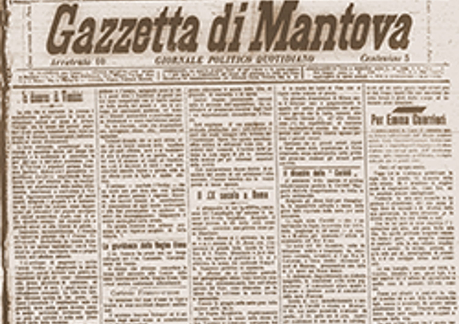 Gazzetta di Mantova (Comune di Mantova&nbsp;http://digilib.bibliotecateresiana.it/index_periodici.php#contact)