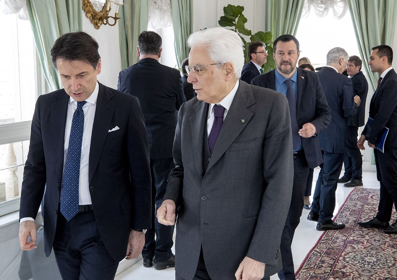 Sergio Mattarella incontra Matteo Salvini e Giuseppe Conte